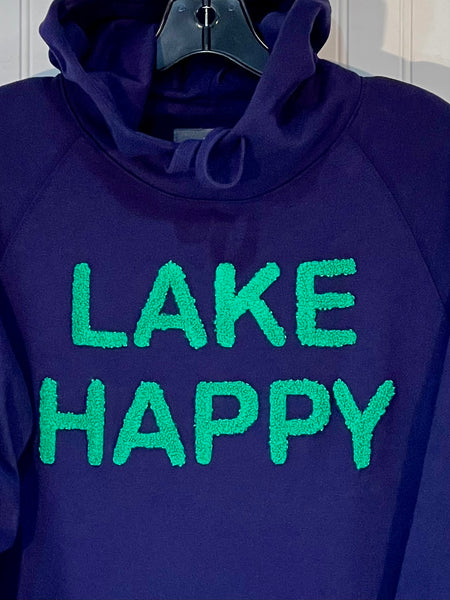 Lake Happy Hooded Sweatshirt Chenille TRUE NAVY