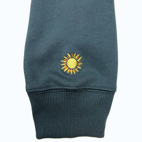 Lake Happy Crew Neck Sweatshirt Chenille Dark Slate