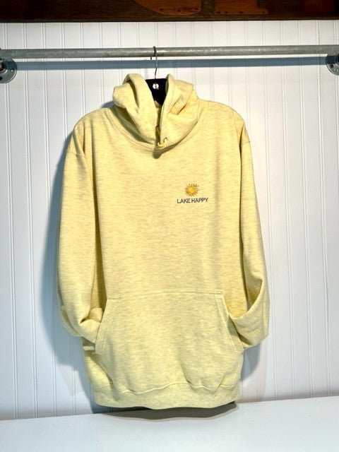 Lake Happy Hooded Sweatshirt Yellow